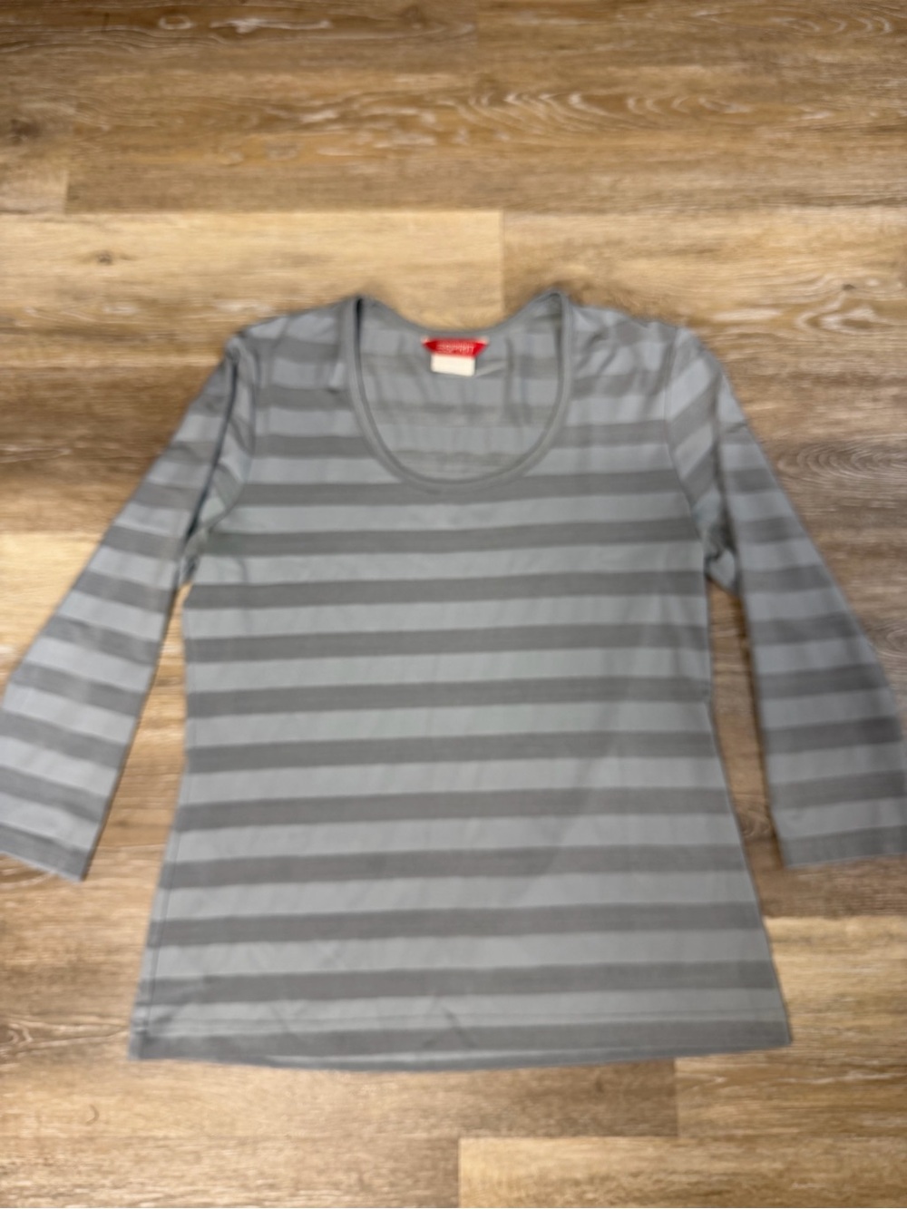 Esprit Vintage Silver Stripes Long Sleeve Shirt  80s/90s Women’s Medium
